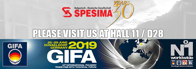 SPESIMA GmbH at 14th International Foundry Trade Fair GIFA 2019